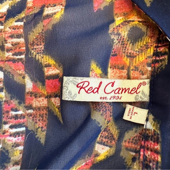 Red Camel blue kimono with fringe - Picture 9 of 9
